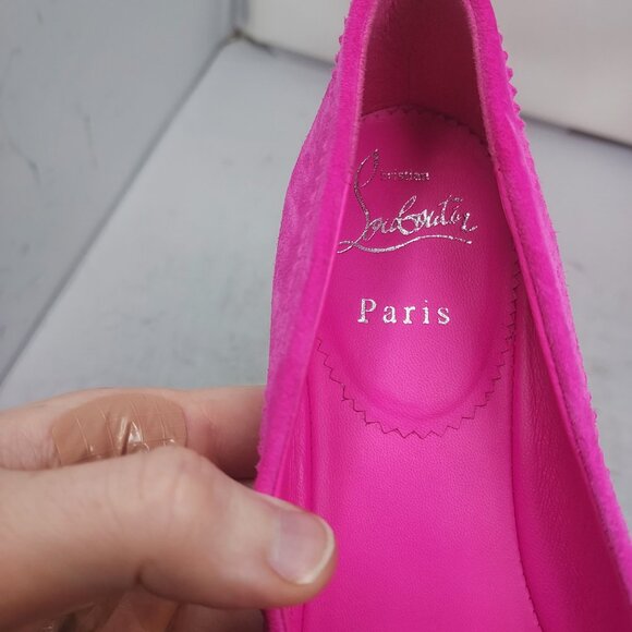 Christian Louboutin Pink Mamadrague Square Toe Ballet Flat Shoe - Picture 5 of 11